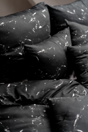 poszewka na poduszkę - black marble