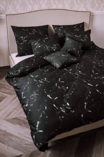 poszewka na poduszkę - black marble