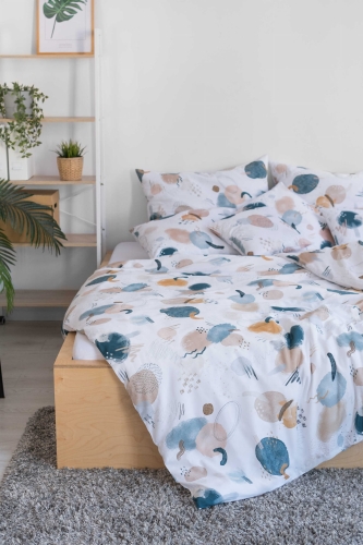 Wzorzysta pościel bawełniana universe