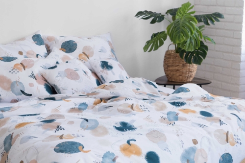 Wzorzysta pościel bawełniana universe