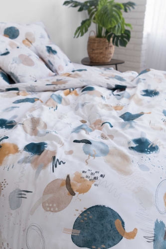 Wzorzysta pościel bawełniana universe