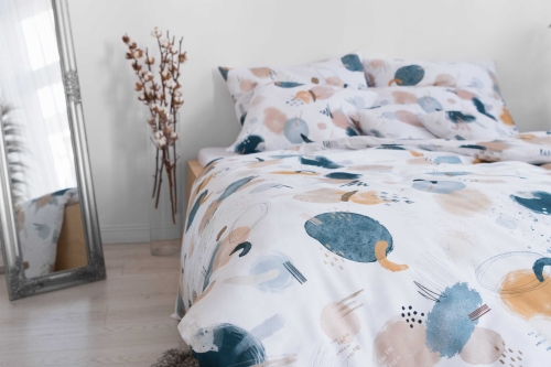 Wzorzysta pościel bawełniana universe