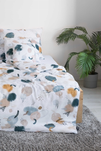 Wzorzysta pościel bawełniana universe