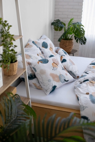 Wzorzysta pościel bawełniana universe