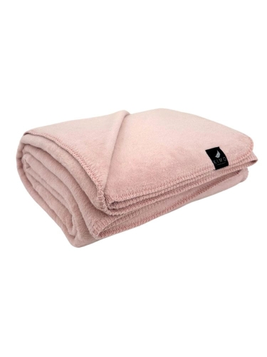 Koc bawełniany COZY - PUDROWY RÓŻ