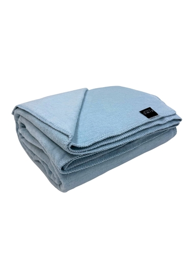 Koc bawełniany COZY - BŁĘKITNY