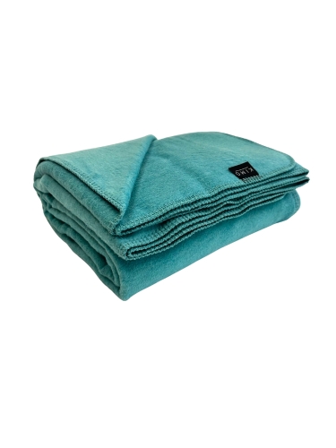 Koc bawełniany COZY - TURKUSOWY