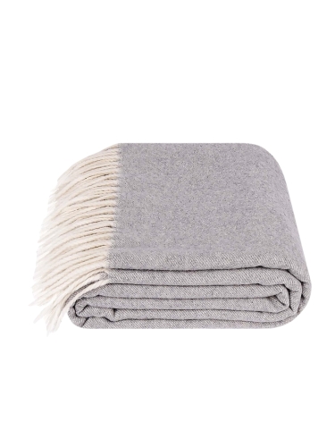 Koc DUET SZARY - 50% KASZMIR/50%WEŁNA MERINO