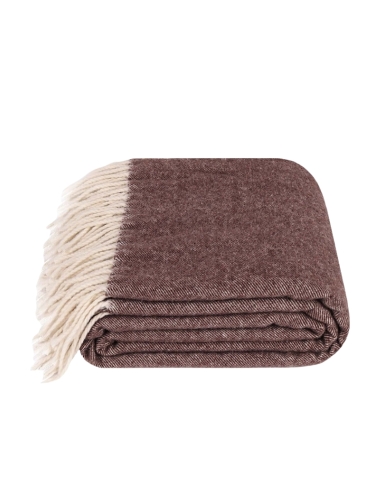 Koc DUET BRĄZ - 50% KASZMIR/50%WEŁNA MERINO