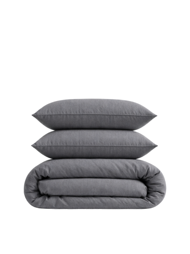 Pościel PURE LINEN - stalowy