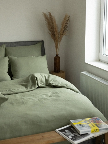 Pościel PURE LINEN - szałwia