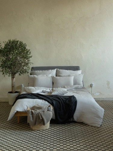 Pościel PURE LINEN - popiel